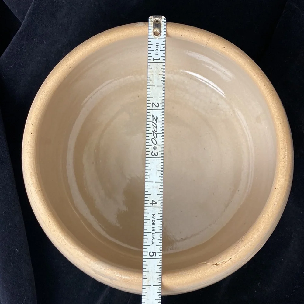 Vintage Primitive Rustic 5.5” Stoneware Crockery No-Tip Animal Food Bowl - Picture 11 of 13